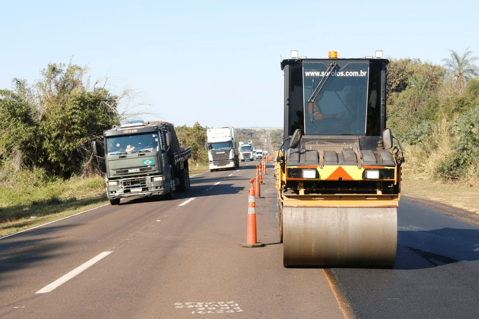 São Gabriel do Oeste concentra uma das frentes de obras na BR-163/MS nesta quarta-feira
